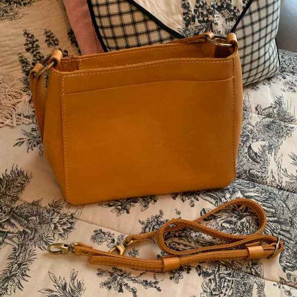 Portland Leather Goods Triangle Shoulder Bag | Sunflower - Picture 2 of 12